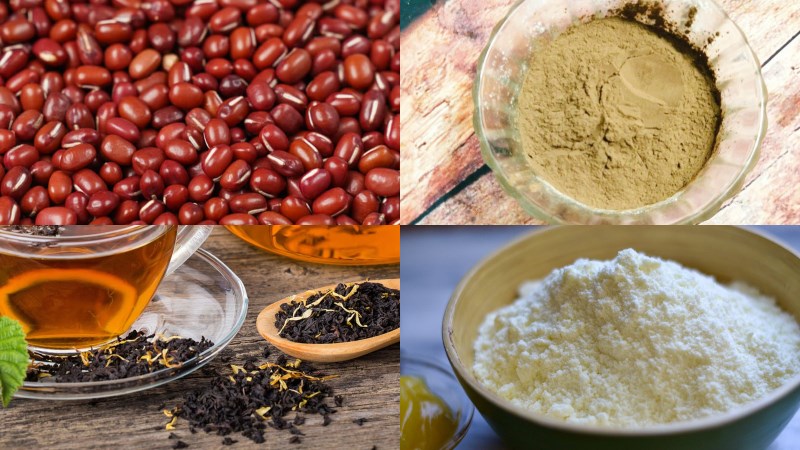 Nguyên liệu món ăn trà sữa đậu đỏ