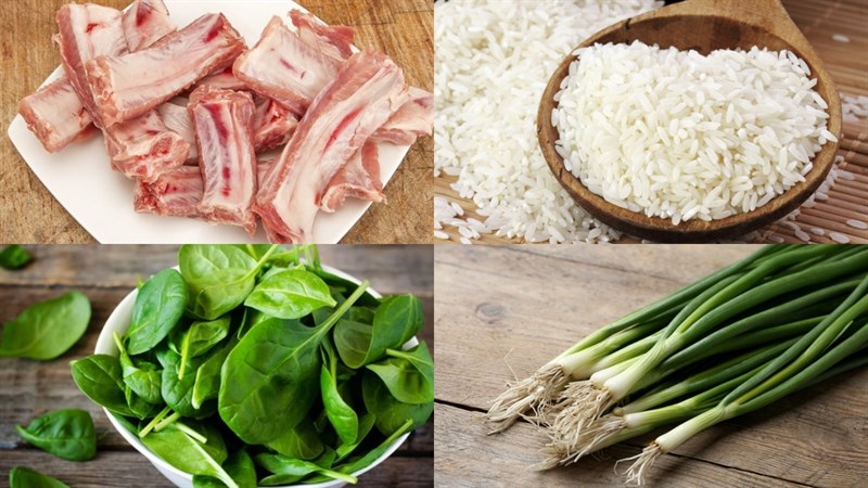 Nguyên liệu món ăn cháo nấu bằng nồi cơm điện cuckoo