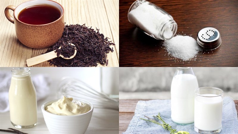 Nguyên liệu món ăn trà sữa kem muối