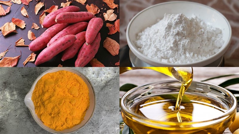 Nguyên liệu món ăn khoai lang lắc phô mai