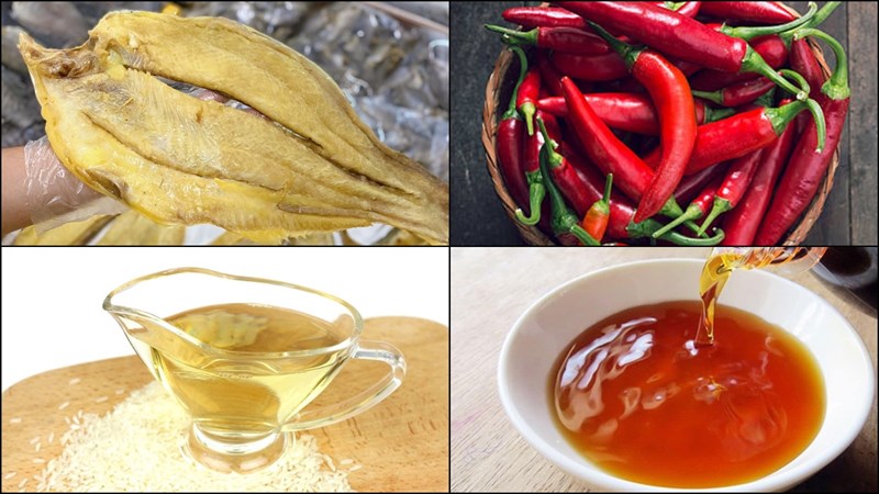Nguyên liệu món ăn khô cá tra chiên giấm đường