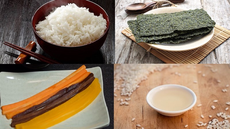 Nguyên liệu món ăn sushi chay