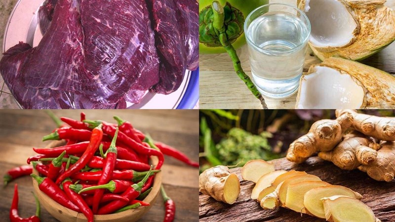Nguyên liệu món ăn thịt trâu kho tàu và kho tiêu
