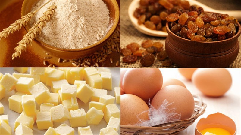 Nguyên liệu món ăn bánh mì trái cây - panettone