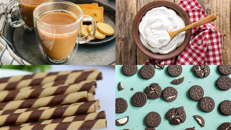 Nguyên liệu món ăn trà sữa cookie oreo, trà sữa sốt cookie oreo