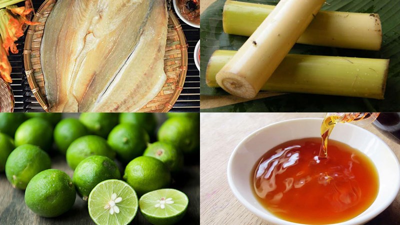 Nguyên liệu món ăn 2 cách nấu canh chua khô cá dứa