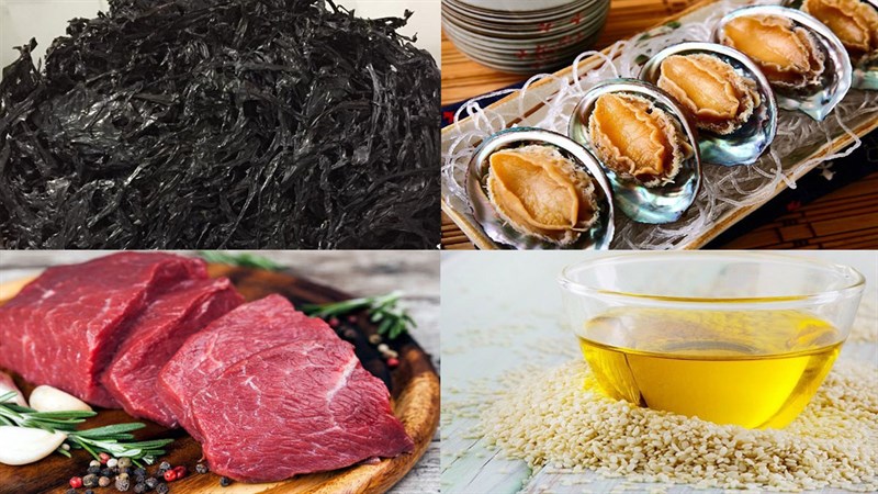 Nguyên liệu món ăn canh rong biển hải sản