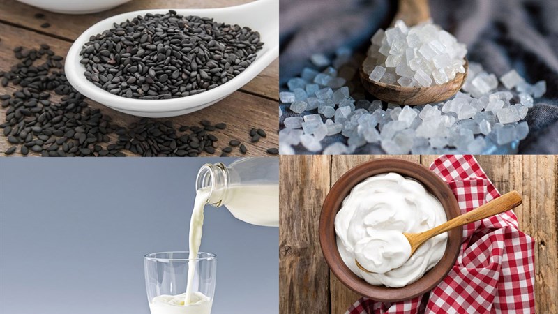 Nguyên liệu món ăn sữa mè đen