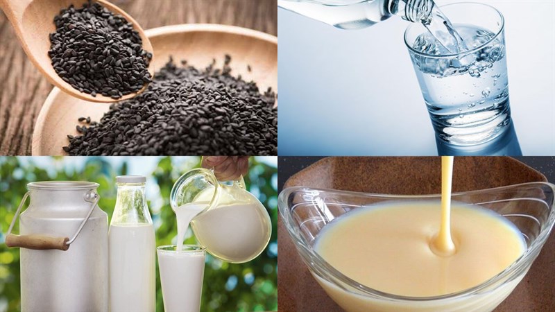 Nguyên liệu món ăn sữa mè đen