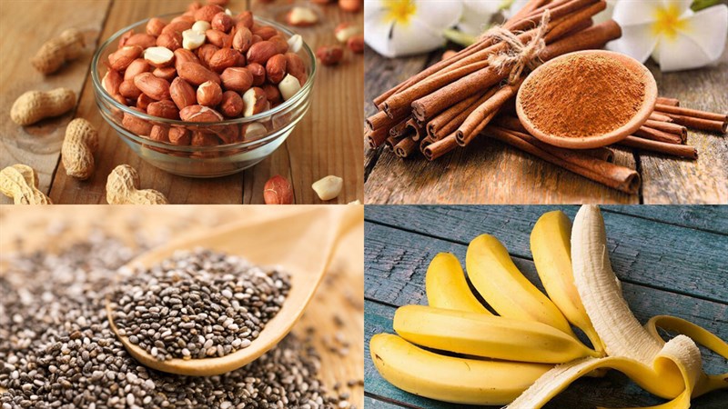Nguyên liệu món ăn sinh tố đậu phộng chuối
