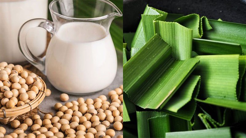 Nguyên liệu món ăn sữa đậu nành lá dứa