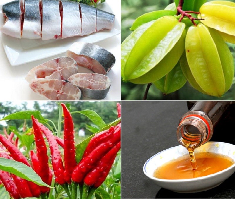 Nguyên liệu món ăn cá basa kho khế chua