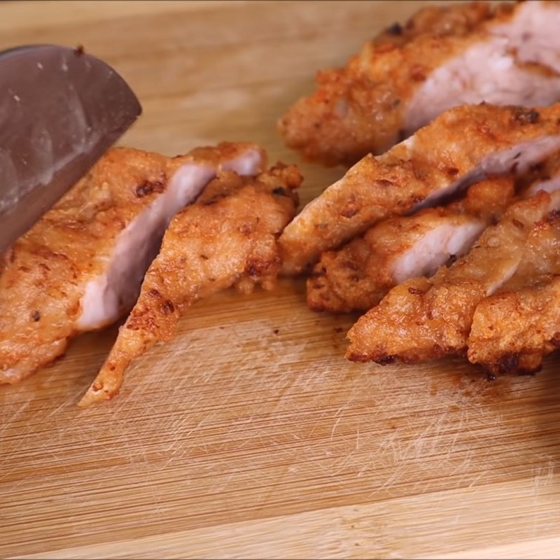 Bước 6 Chiên chả Bánh canh tôm càng trứng cút