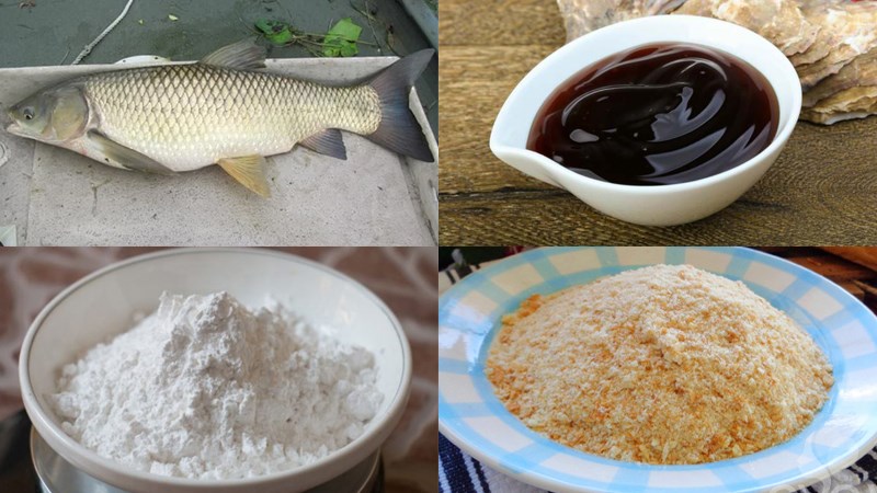 Nguyên liệu món ăn cá trắm chiên xù
