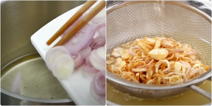 Bước 3 Phi hành tím và tỏi Bánh canh tôm giả cua