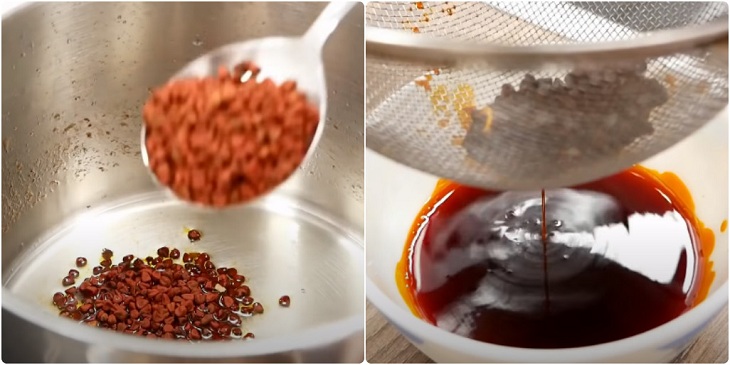 Bước 4 Xào tôm và nấm Bánh canh tôm giả cua