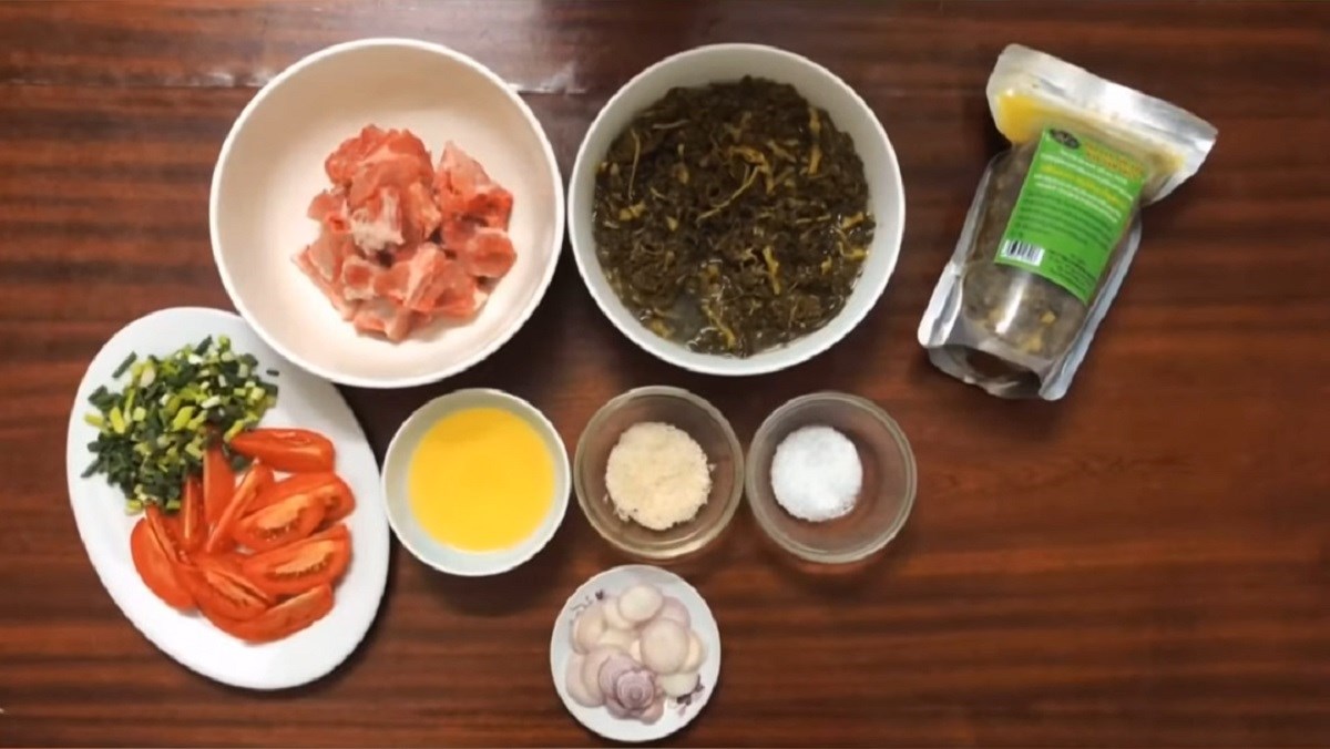 Nguyên liệu món ăn canh rau sắn