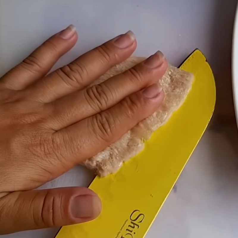 Bước 2 Cắt sườn non chay Khô cá đuối chay