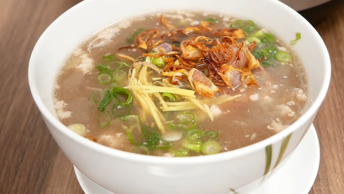 Cháo sườn bằng nồi áp suất