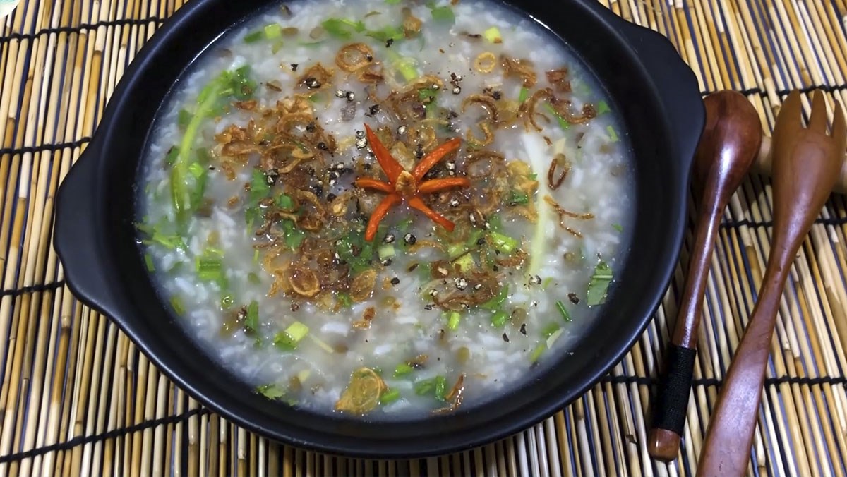 Cháo hàu đậu xanh