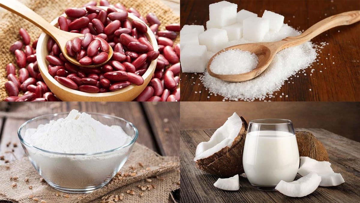 Nguyên liệu món ăn chè đậu đỏ
