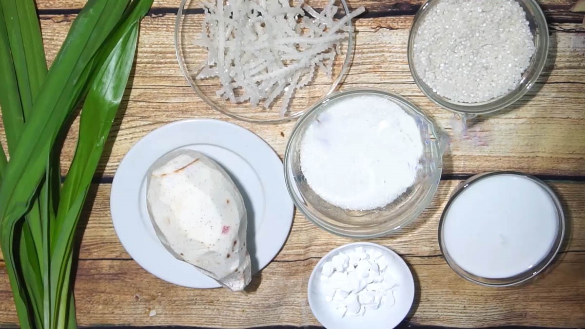 Nguyên liệu món ăn chè khoai môn bột báng