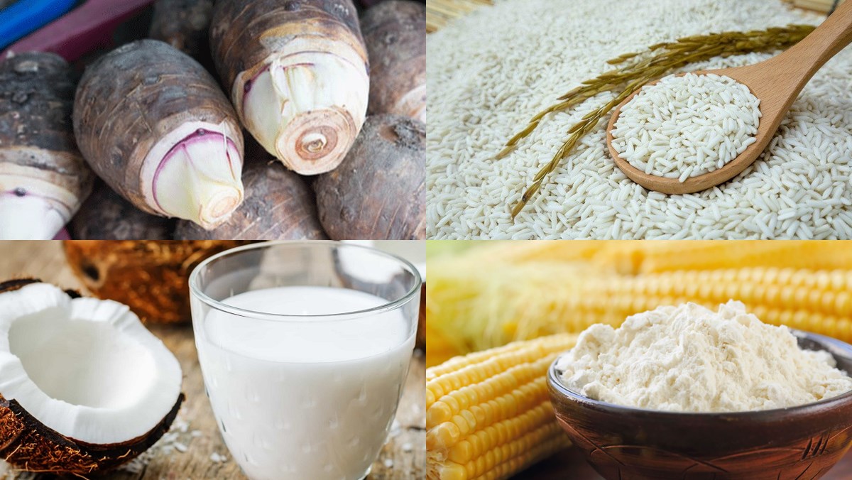 Nguyên liệu món ăn chè khoai môn nước cốt dừa