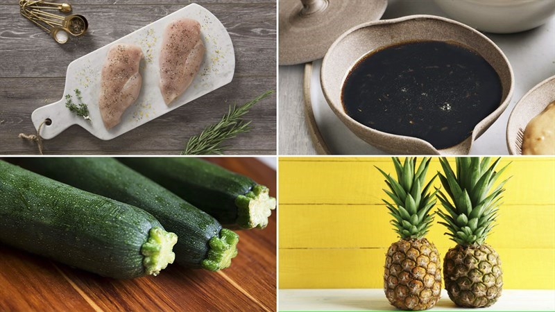 Nguyên liệu món ăn ức gà nướng sốt teriyaki