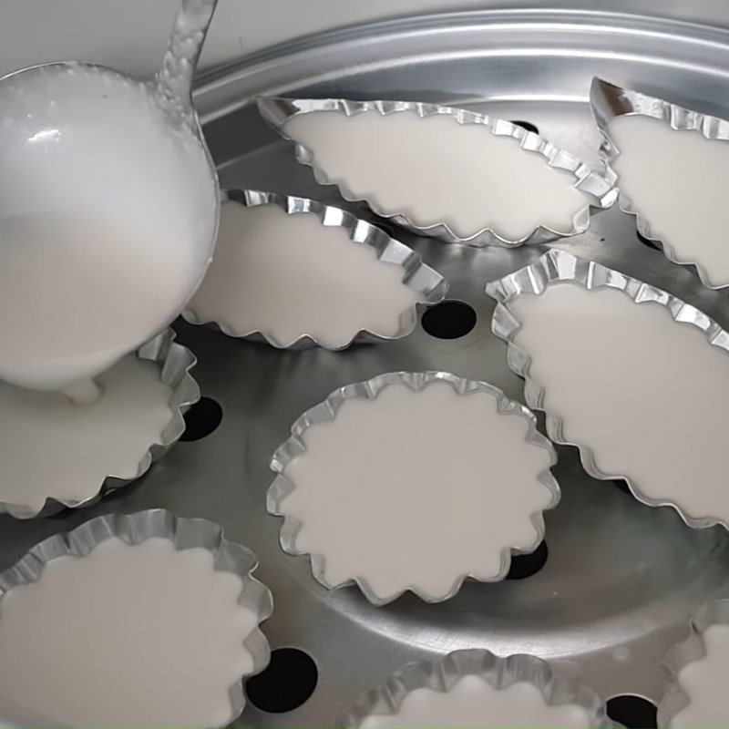 Bước 4 Hấp bánh Bánh bò hấp từ cơm rượu