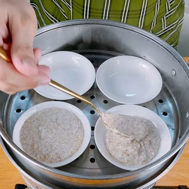 Bước 3 Hấp bột tam giác mạch Bánh tam giác mạch
