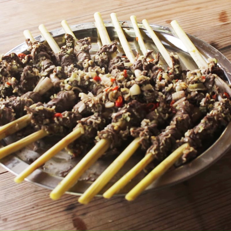 Bước 3 Hấp thịt trâu Thịt trâu hấp sả