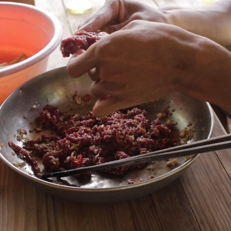 Bước 3 Hấp thịt trâu Thịt trâu hấp sả