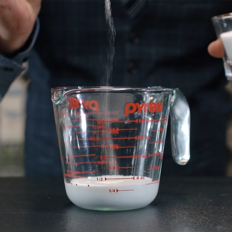 Bước 1 Làm kem muối Trà sữa kem muối