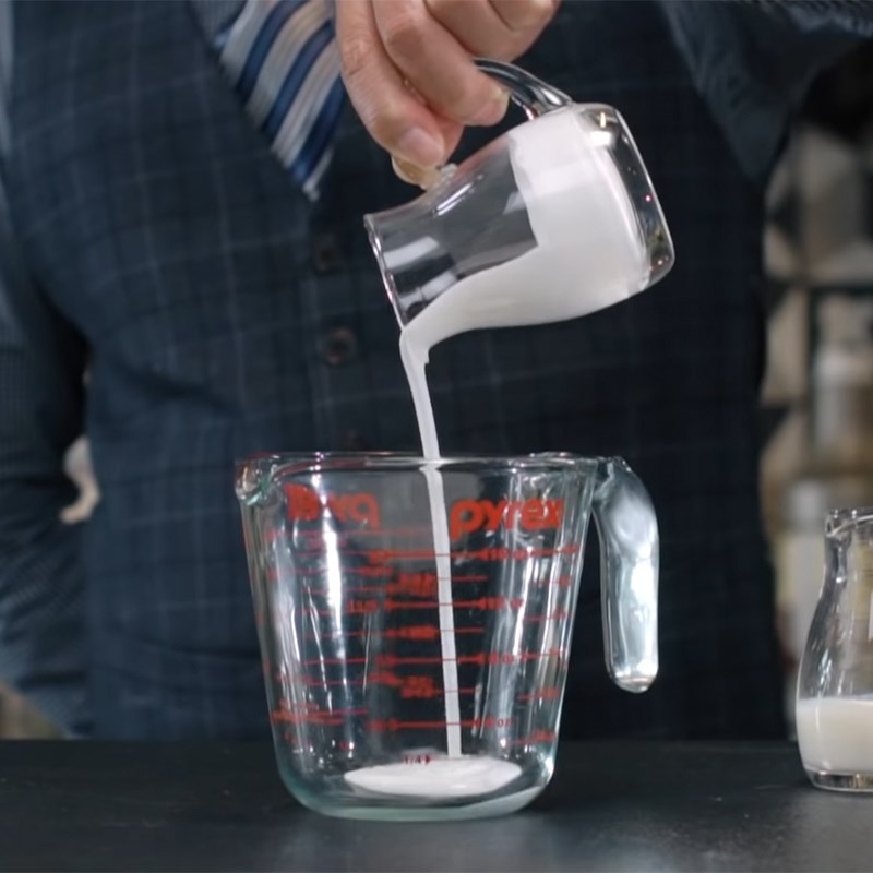 Bước 1 Làm kem muối Trà sữa kem muối