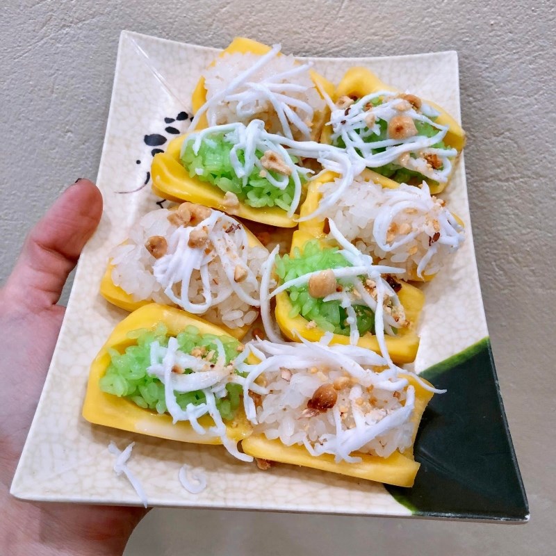 Bước 3 Làm xôi mít Xôi mít nấu bằng nồi cơm điện tử