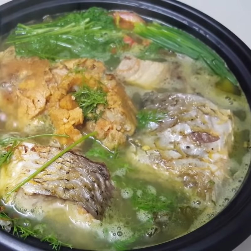 Bước 5 Thành phẩm Lẩu cá chép om dưa