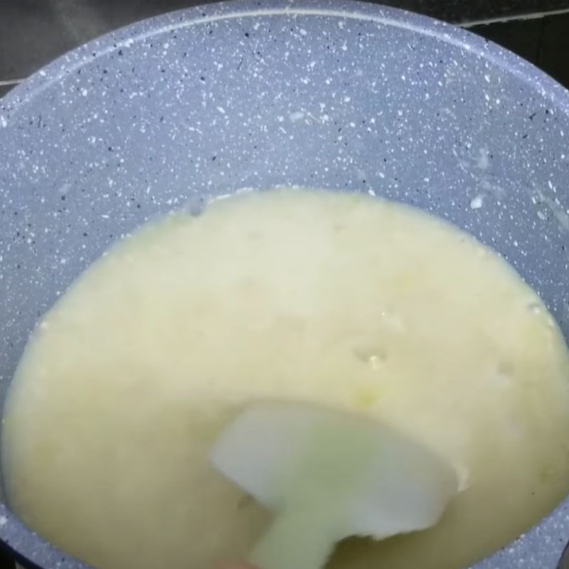 Bước 3 Nấu cháo Cháo yến mạch khoai lang cho bé ăn dặm