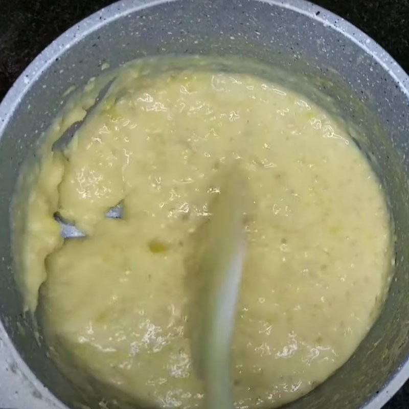 Bước 3 Nấu cháo Cháo yến mạch khoai lang cho bé ăn dặm