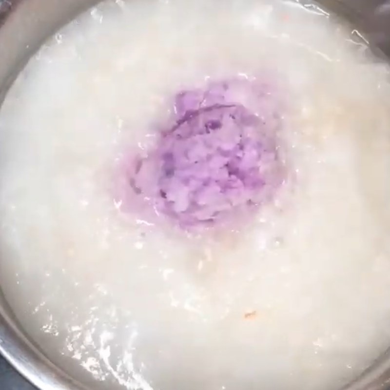 Bước 3 Nấu cháo Cháo tôm khoai mỡ