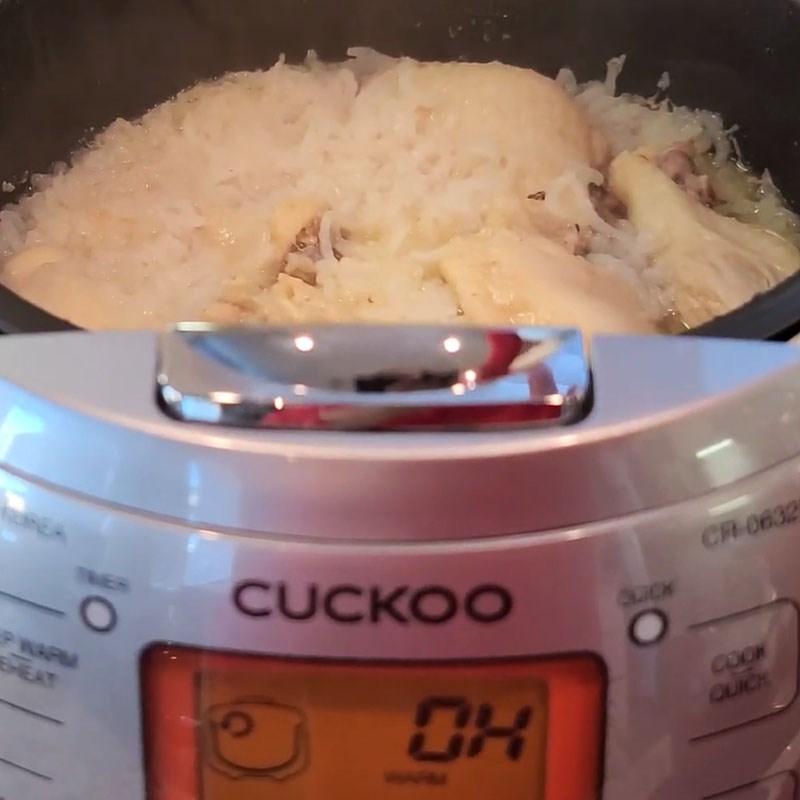 Bước 2 Nấu cháo gà Cháo gà nấu bằng nồi cơm điện Cuckoo