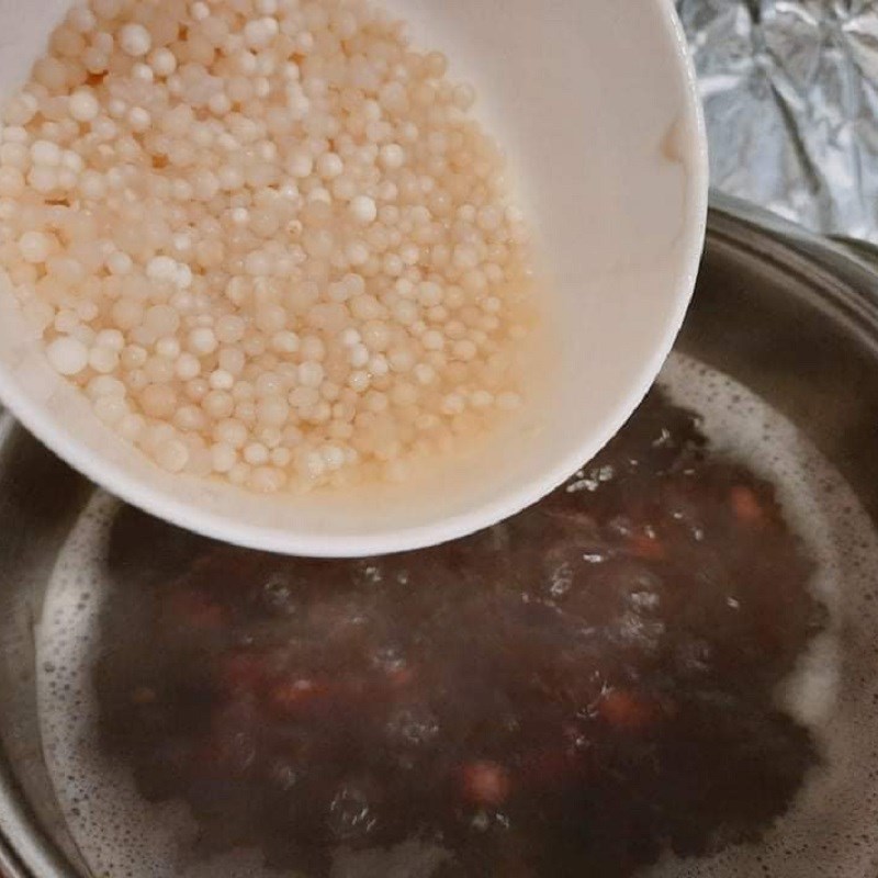 Bước 4 Nấu chè Chè đậu đỏ bột báng nước cốt dừa bằng nồi áp suất