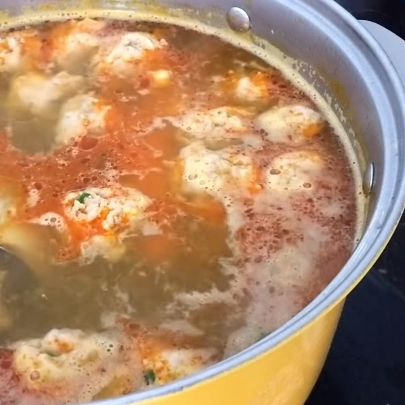 Bước 4 Nấu nước dùng Bánh canh tôm giò heo