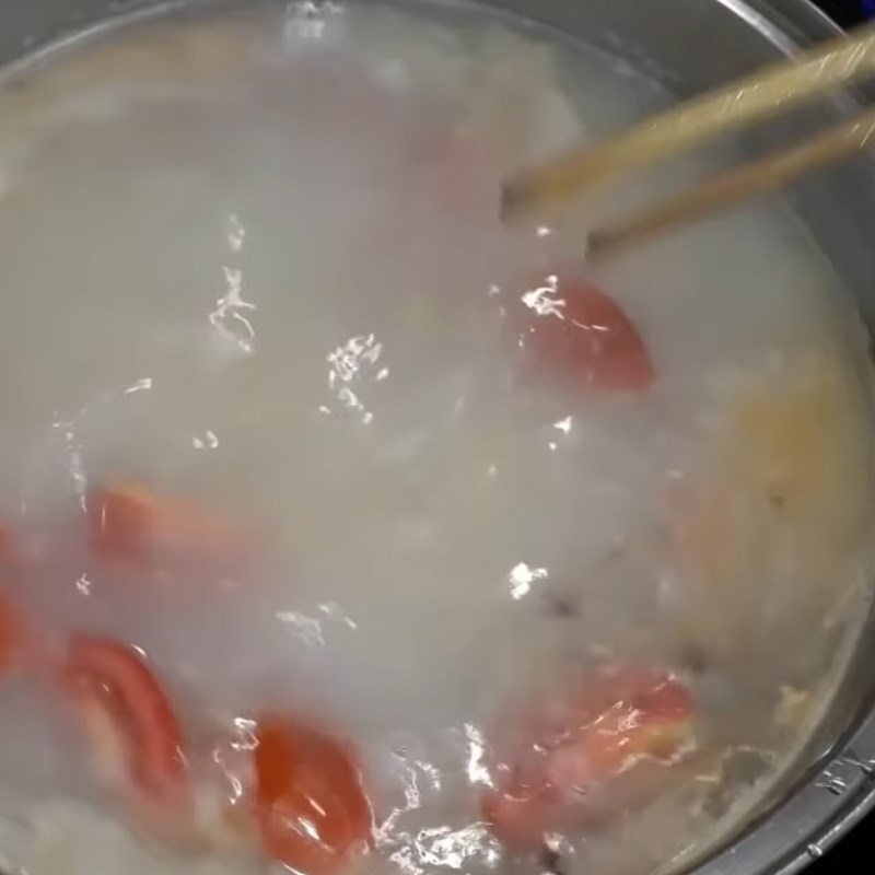 Bước 4 Nấu nước dùng mẻ Lẩu trâu nhúng mẻ