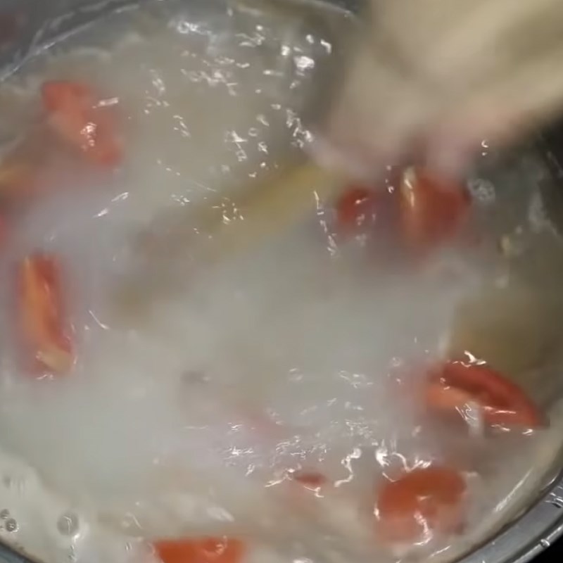 Bước 4 Nấu nước dùng mẻ Lẩu trâu nhúng mẻ