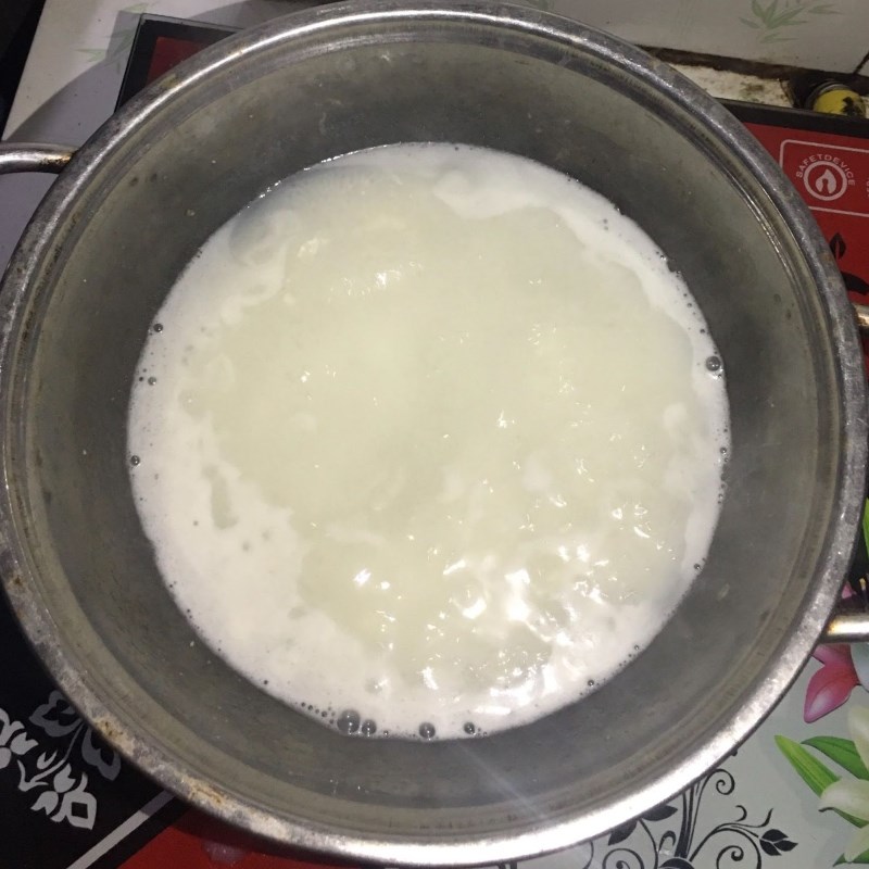 Bước 2 Nấu rau câu phô mai Rau câu phô mai