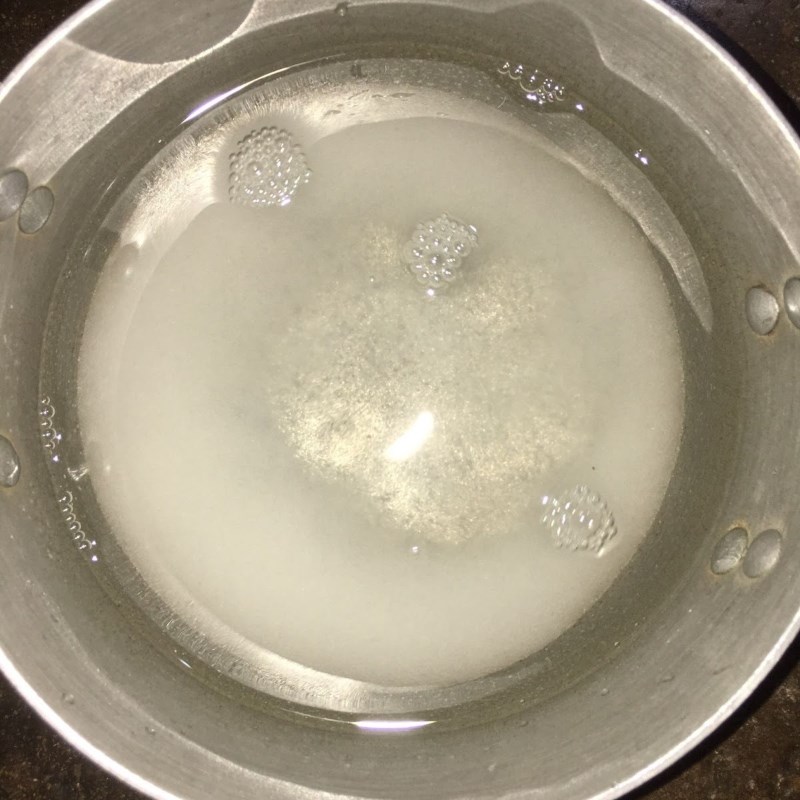 Bước 1 Nấu rau câu trắng Rau câu phô mai