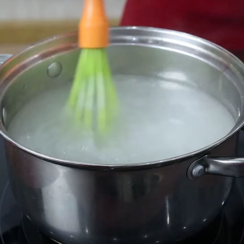 Bước 1 Nấu thạch Thạch rau câu phô mai cà phê