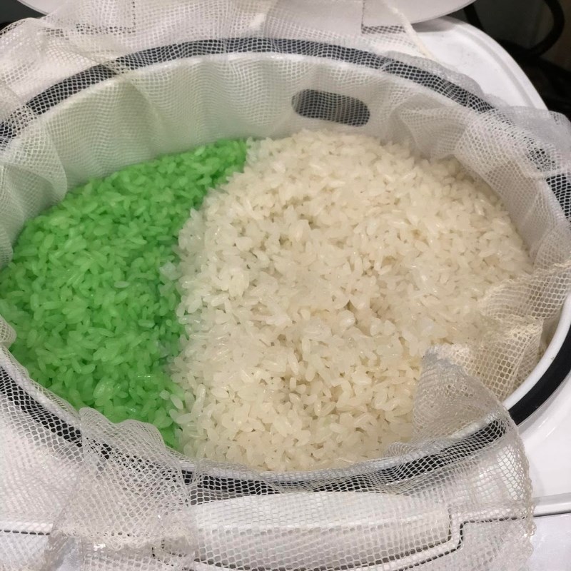 Bước 1 Nấu xôi Xôi mít nấu bằng nồi cơm điện tử