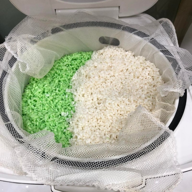 Bước 1 Nấu xôi Xôi mít nấu bằng nồi cơm điện tử