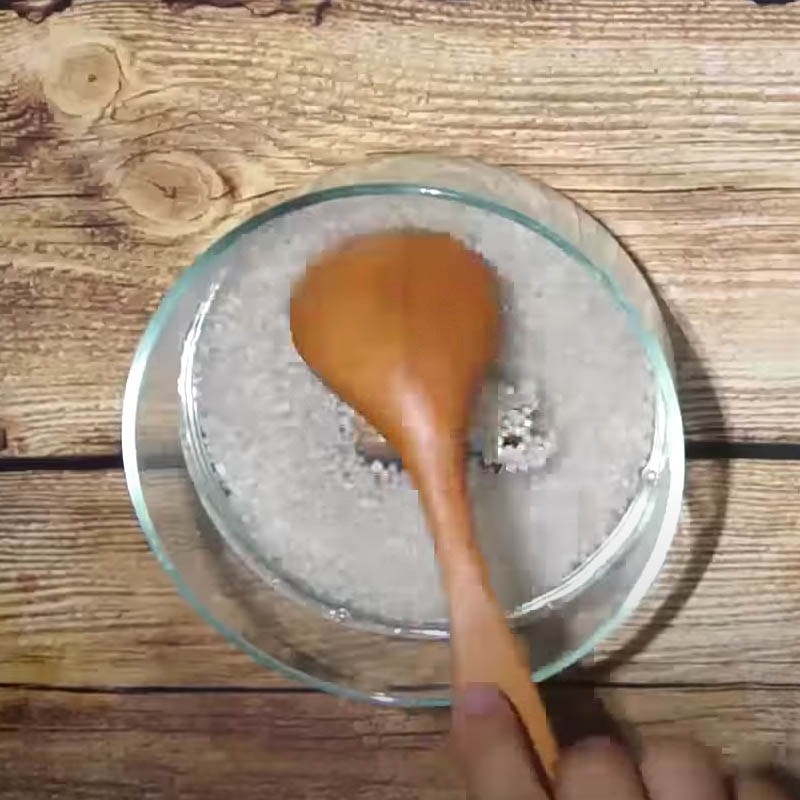 Bước 1 Ngâm bột báng, bột khoai Chè khoai môn bột báng